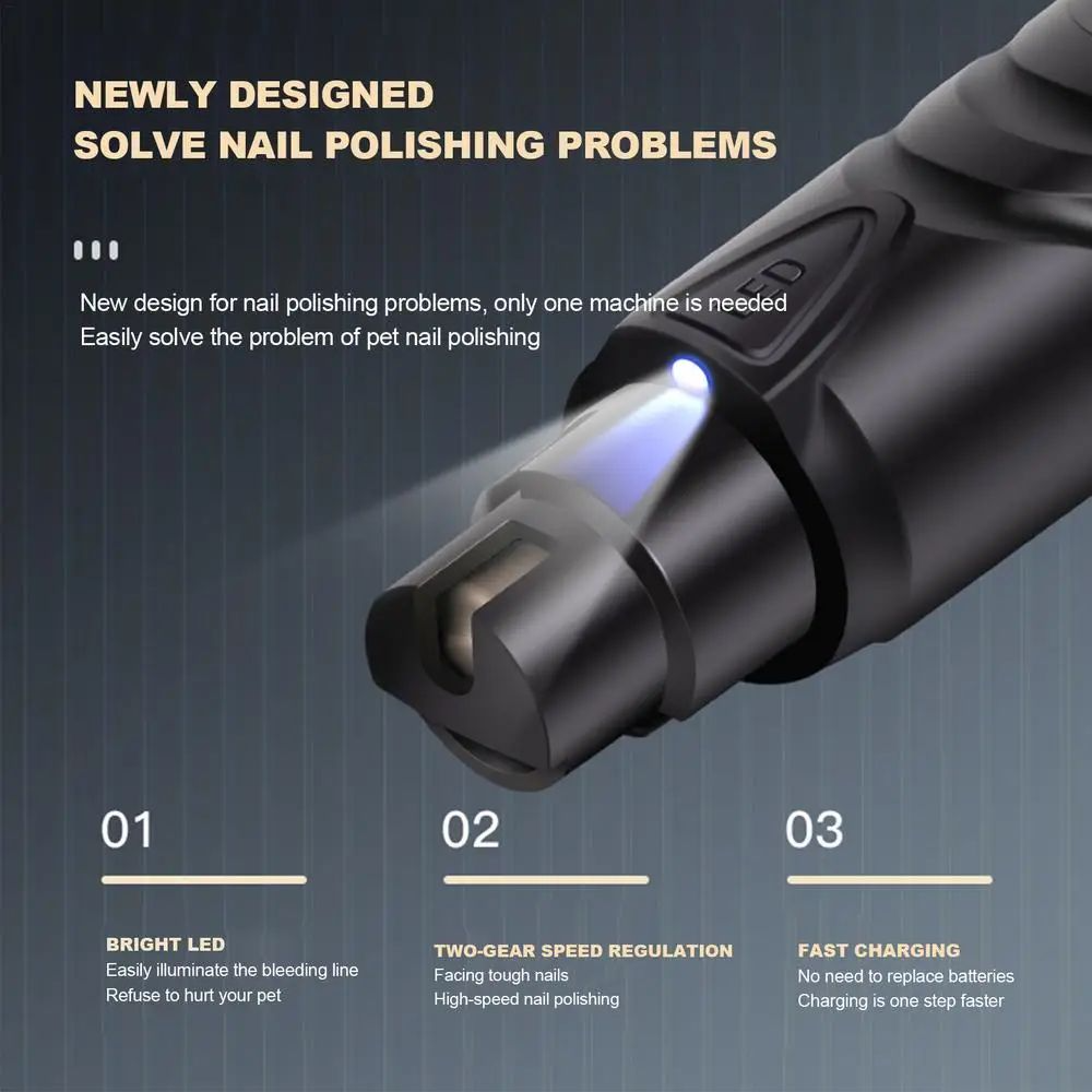 GlowTrim Rechargeable Pet Nail Grinder